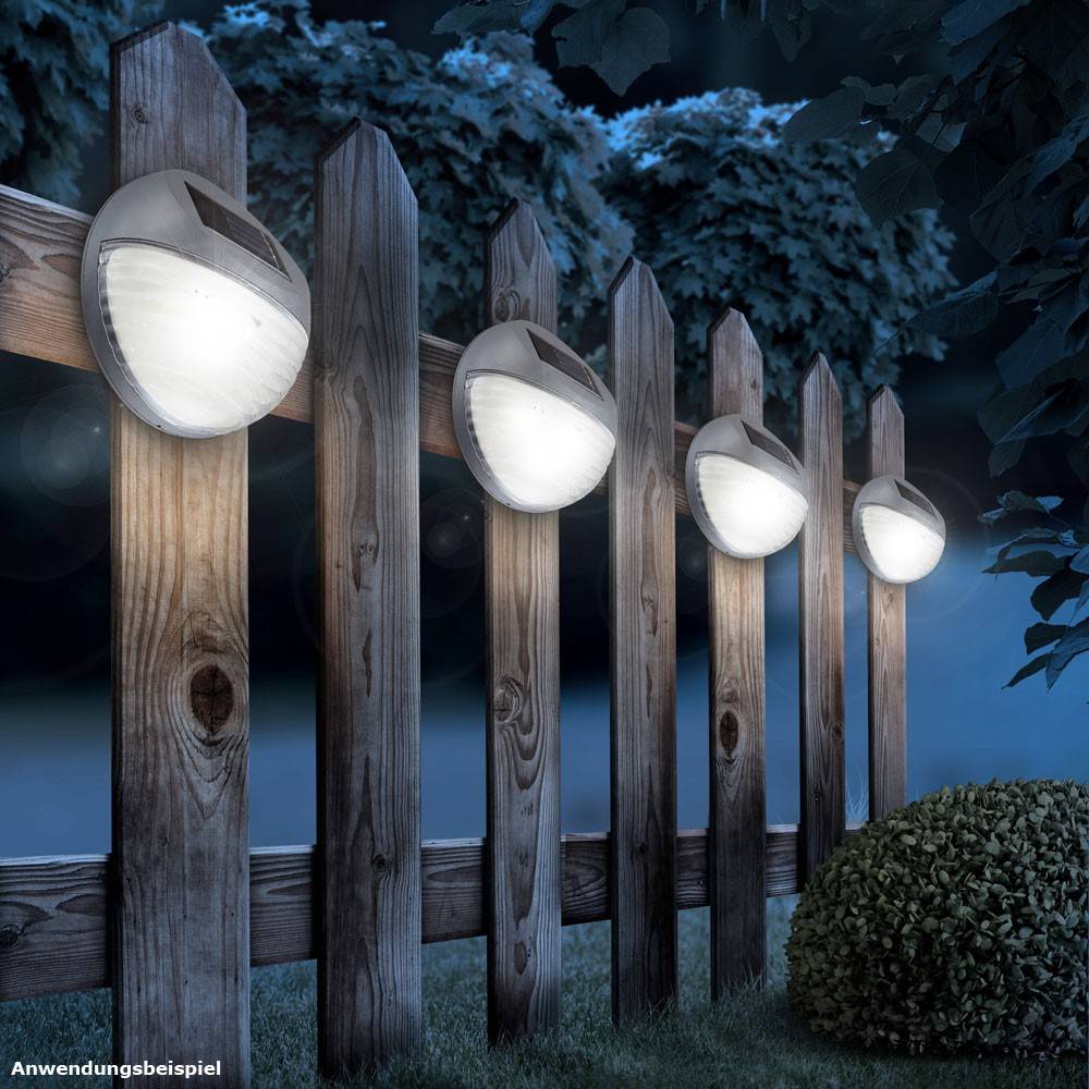 LED Solarleuchte Garten Zaun Beleuchtung Außenbereich IP44