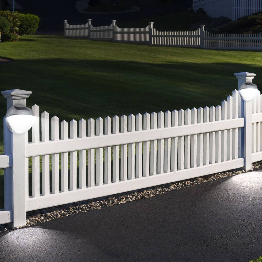 LED Solarleuchte Garten Zaun Beleuchtung Außenbereich IP44