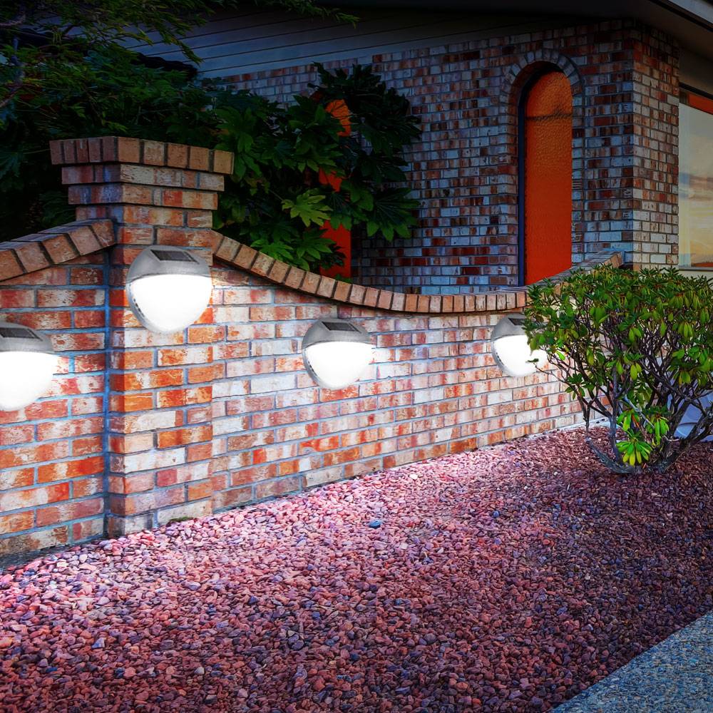 LED Solarleuchte Garten Zaun Beleuchtung Außenbereich IP44
