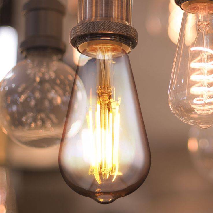 LED E27 Fassung Leuchtmittel LED Lampe Filament Glas klar Spot 800 Lumen 7 Watt 3000 Kelvin warmweiß DxH 6,4x14 cm