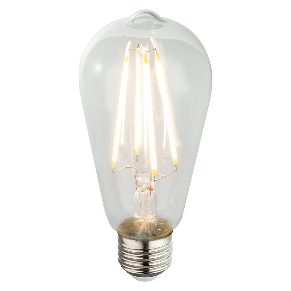 LED E27 Fassung Leuchtmittel LED Lampe Filament Glas klar Spot 800 Lumen 7 Watt 3000 Kelvin warmweiß DxH 6,4x14 cm