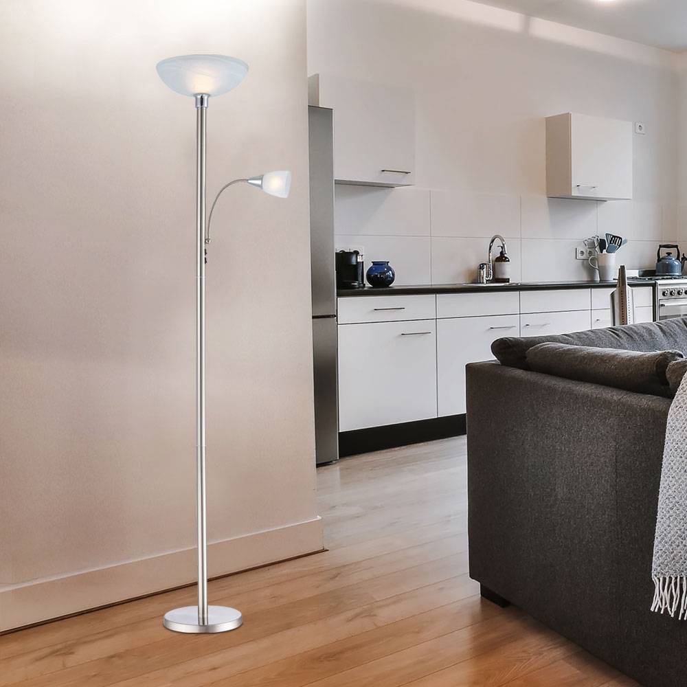 LED 7 Watt Deckenfluter Stehleuchte Wohnzimmerlampe Stehlampe Fluter Leuchte