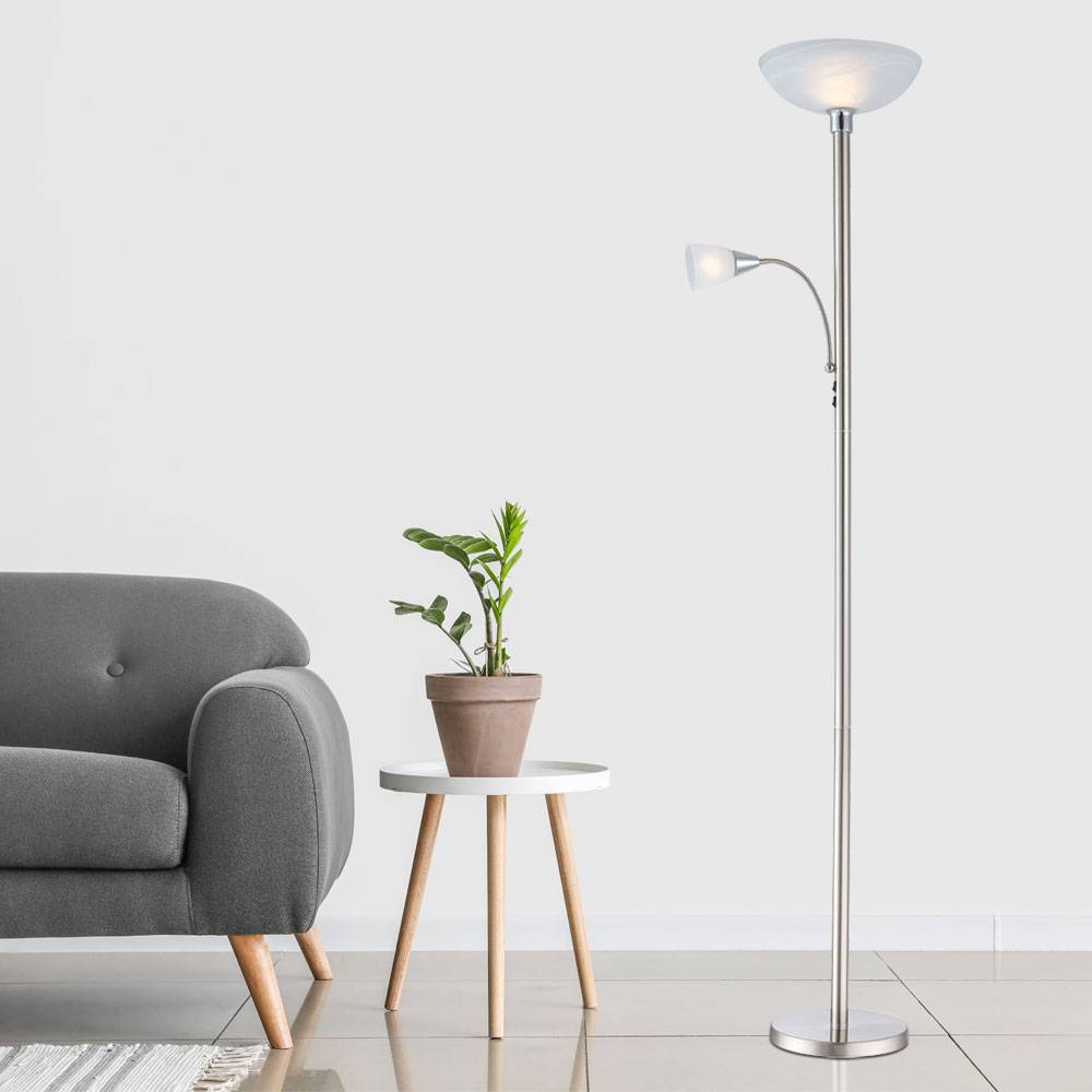 LED 7 Watt Deckenfluter Stehleuchte Wohnzimmerlampe Stehlampe Fluter Leuchte