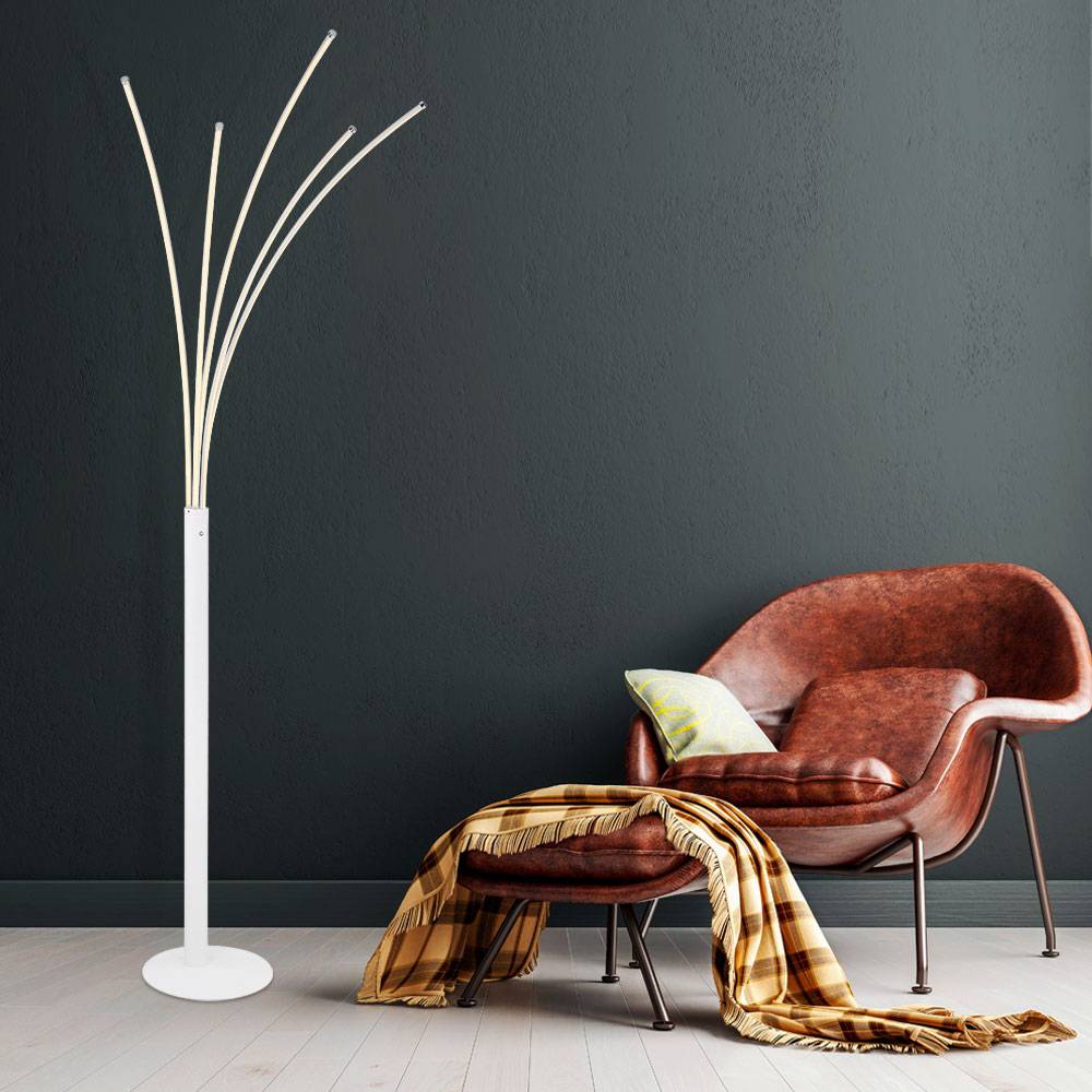 Stehlampe dimmbar Stehleuchte LED dimmbar Leselampe Stehlampe Schlafzimmer, Touchfunktion, 36W 910Lm warmweiß, LxBxH 56x60x187 cm