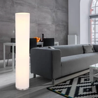 Stehleuchte Säulenlampe Wohnzimmer modern 3 flammig Stehleuchte mit Textilschirm, Metall weiß, Fernbedienung dimmbar, 3x RGB LED 9W 806Lm, DxH 19x11 Stehleuchte Säulenlampe Wohnzimmer modern 3 flammig Stehleuchte mit Textilschirm, Metall weiß, Fernbedienung dimmbar, 3x RGB LED 9W 806Lm, DxH 19x11
