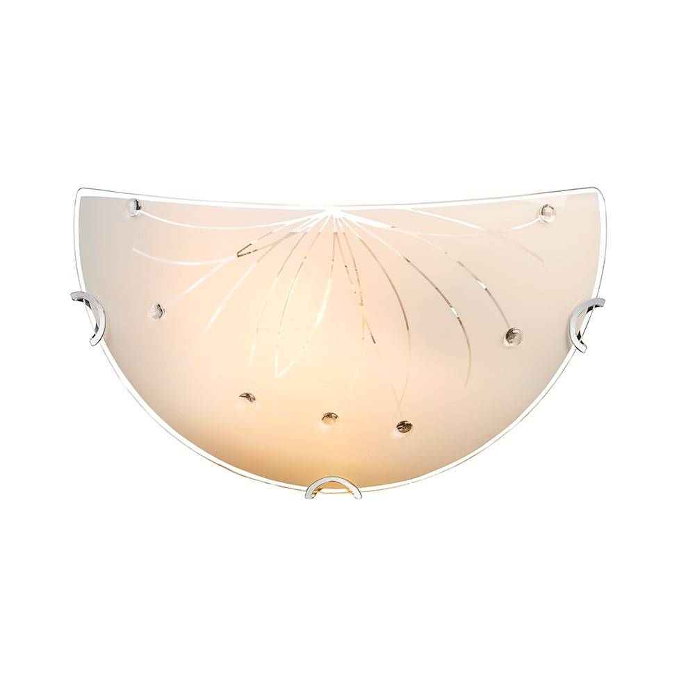 Wand Leuchte Schlaf Gäste Zimmer Chrom Beleuchtung Dekor Linien Steine klar