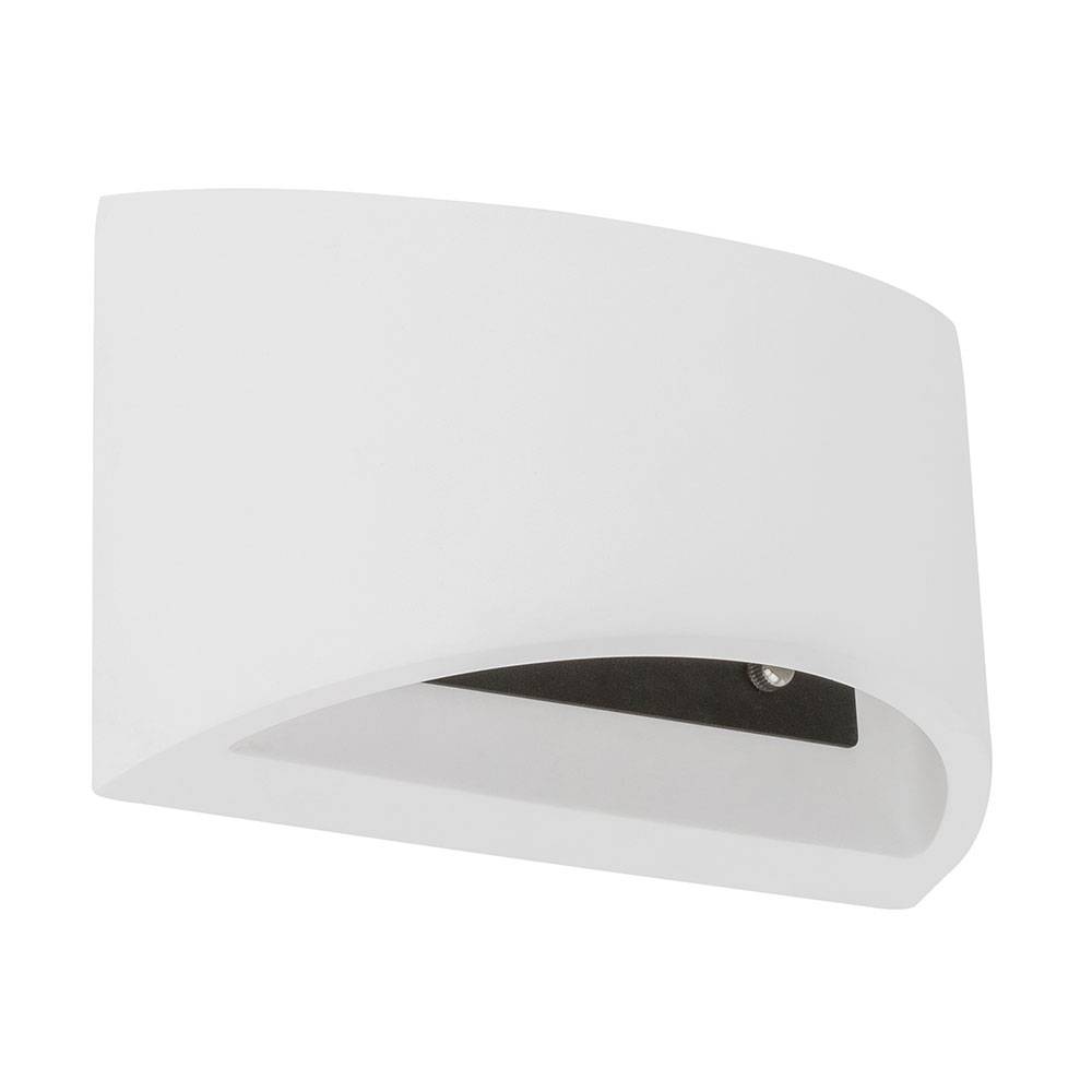 Wandlampe Innen modern Up and Down Wandleuchten Wohnzimmer Wandleuchte Gips zum Überstreichen, weiß, 1x G9, BxH 20x12 cm