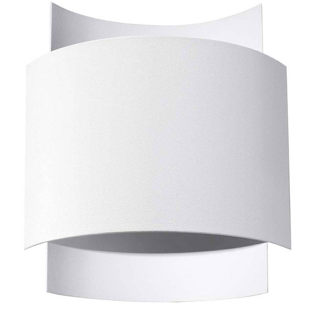 Up Down Leuchte Innen Wandlampe Treppenhaus Wandleuchte weiss, aus Stahl in weiß, indirekte Beleuchtung, 1x G9, LxBxH 23x22x11 cm