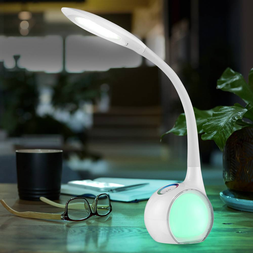 LED Schreib Tisch Lampe Leuchte Touch Dimmer Flexo Farben Fixierbar Farbwechsler