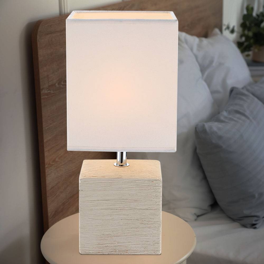 Moderne Tischleuchte Keramik Beige