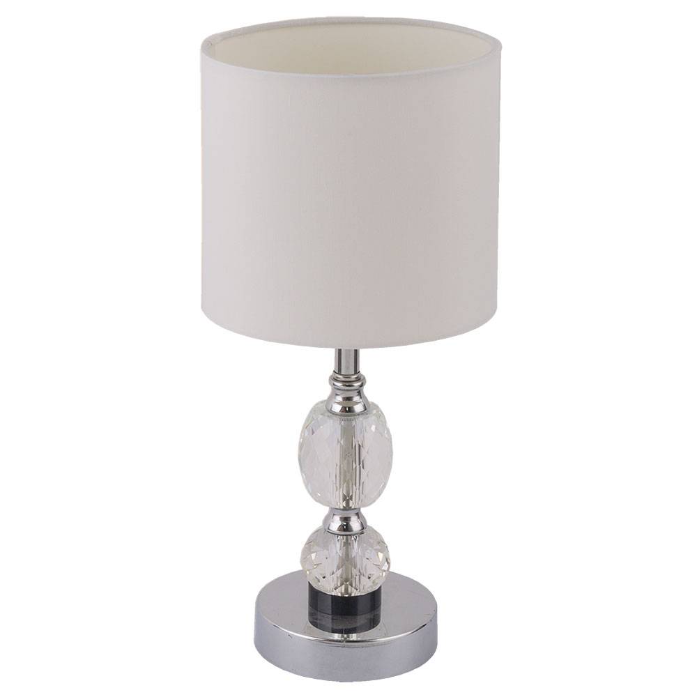 Chrom Büro Schreib Tisch Design Leuchte Kristall Glas Beleuchtung Wohn Zimmer