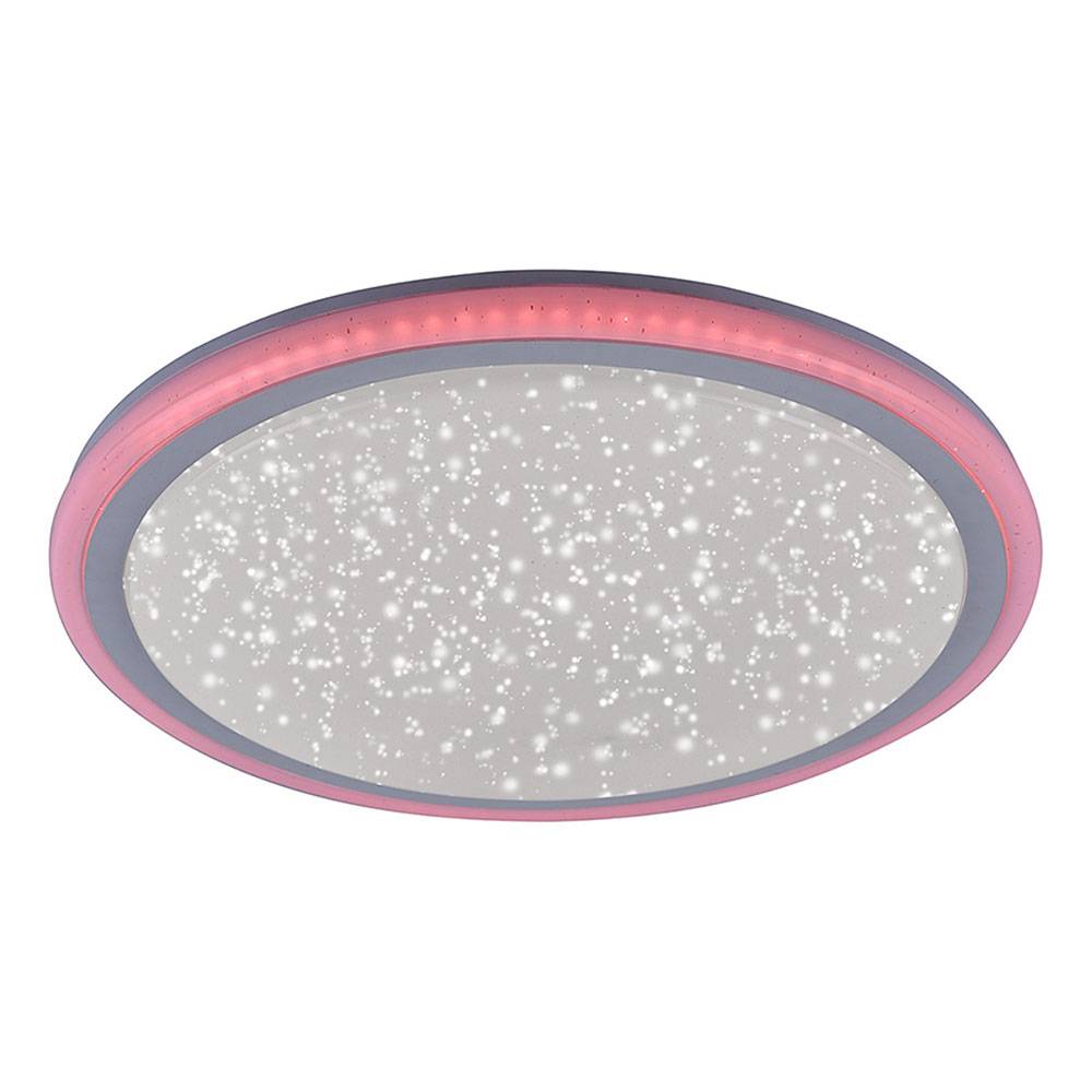 Deckenlampe Deckenleuchte Wohnzimmerlampe Schlafzimmerleuchte Tageslichtlampe, Metall Kunststoff weiß, Fernbedienung dimmbar RGB LED Sterneneffekt