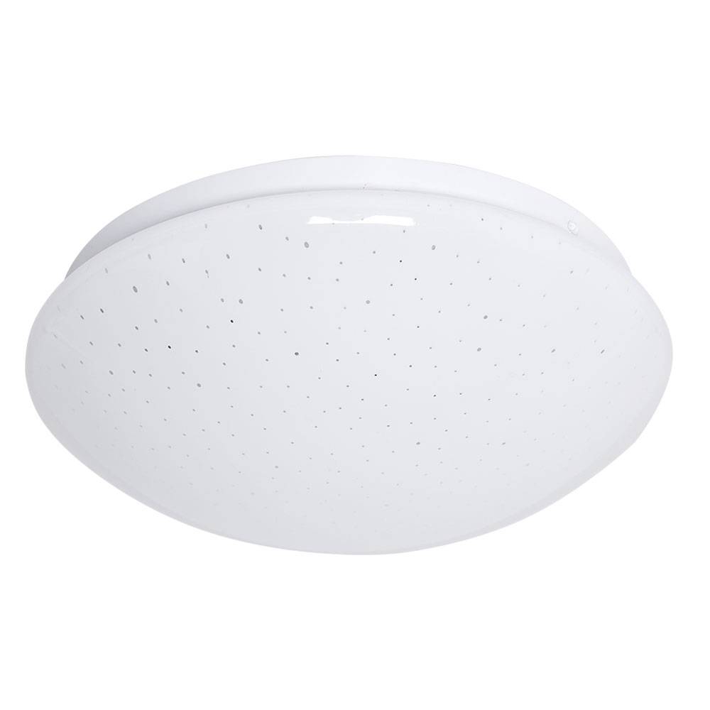 LED Deckenlampe Schlafzimmerleuchte 6500K Sternenhimmel Deckenlampe weiß, Sterneneffekt, 12W 840lm 6500K, DxH 26x9,2 cm