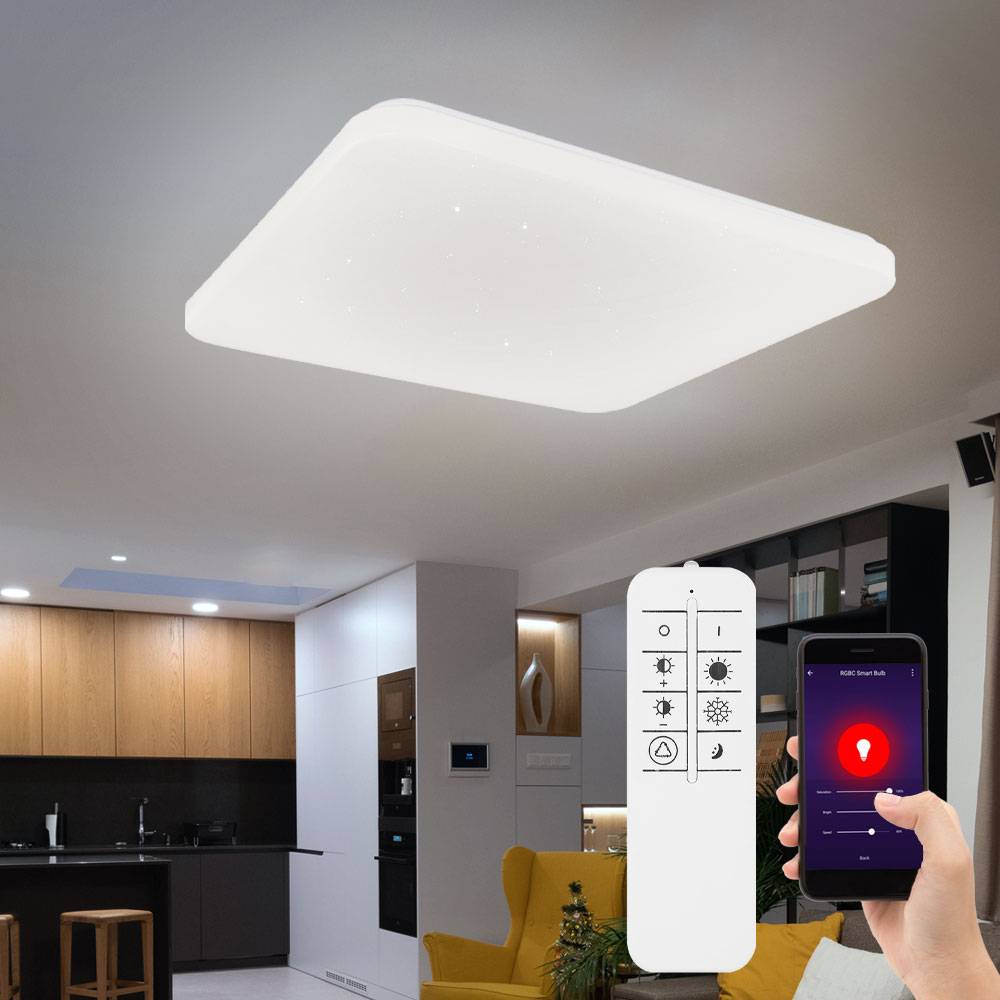 LED Smart Home Decken Leuchte Stern Effekt Lampe Alexa APP FERNBEDIENUNG