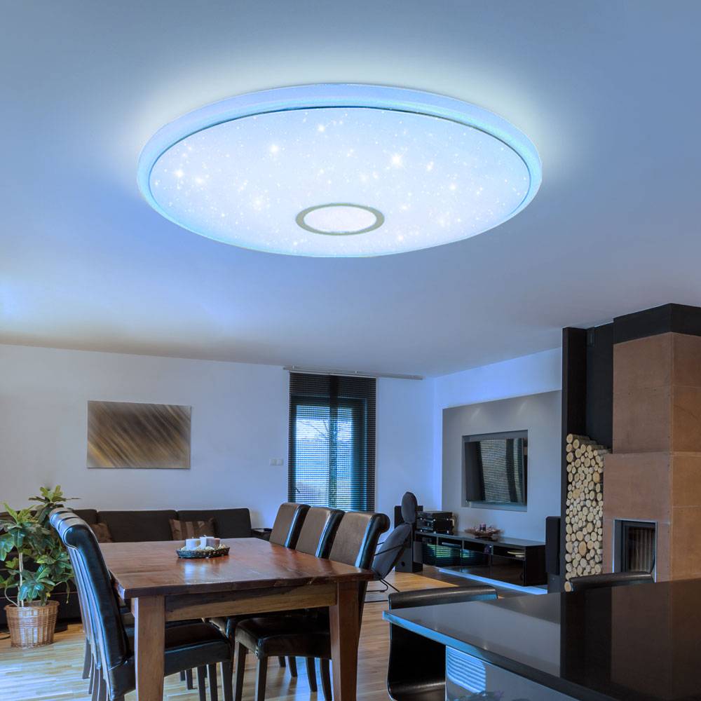 RGB LED Decken Lampe Smart Home Sternen Effekt Fernbedienung Leuchte DIMMBAR