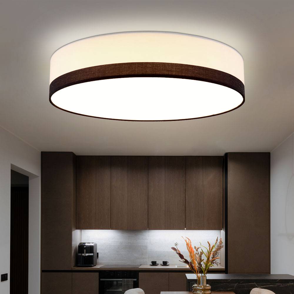 LED CCT Deckenleuchte Deckenlampe Wohnzimmer modern Schlafzimmerlampe, Lichtfarben verstellbar über Wandschalter, 40W 1375lm 3000-6000K, DxH 50x13