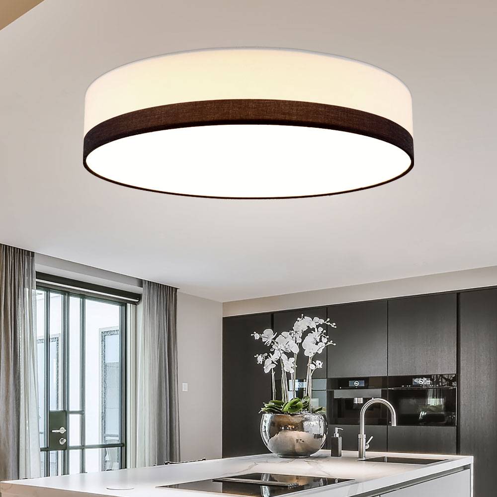 LED CCT Deckenleuchte Deckenlampe Wohnzimmer modern Schlafzimmerlampe, Lichtfarben verstellbar über Wandschalter, 40W 1375lm 3000-6000K, DxH 50x13