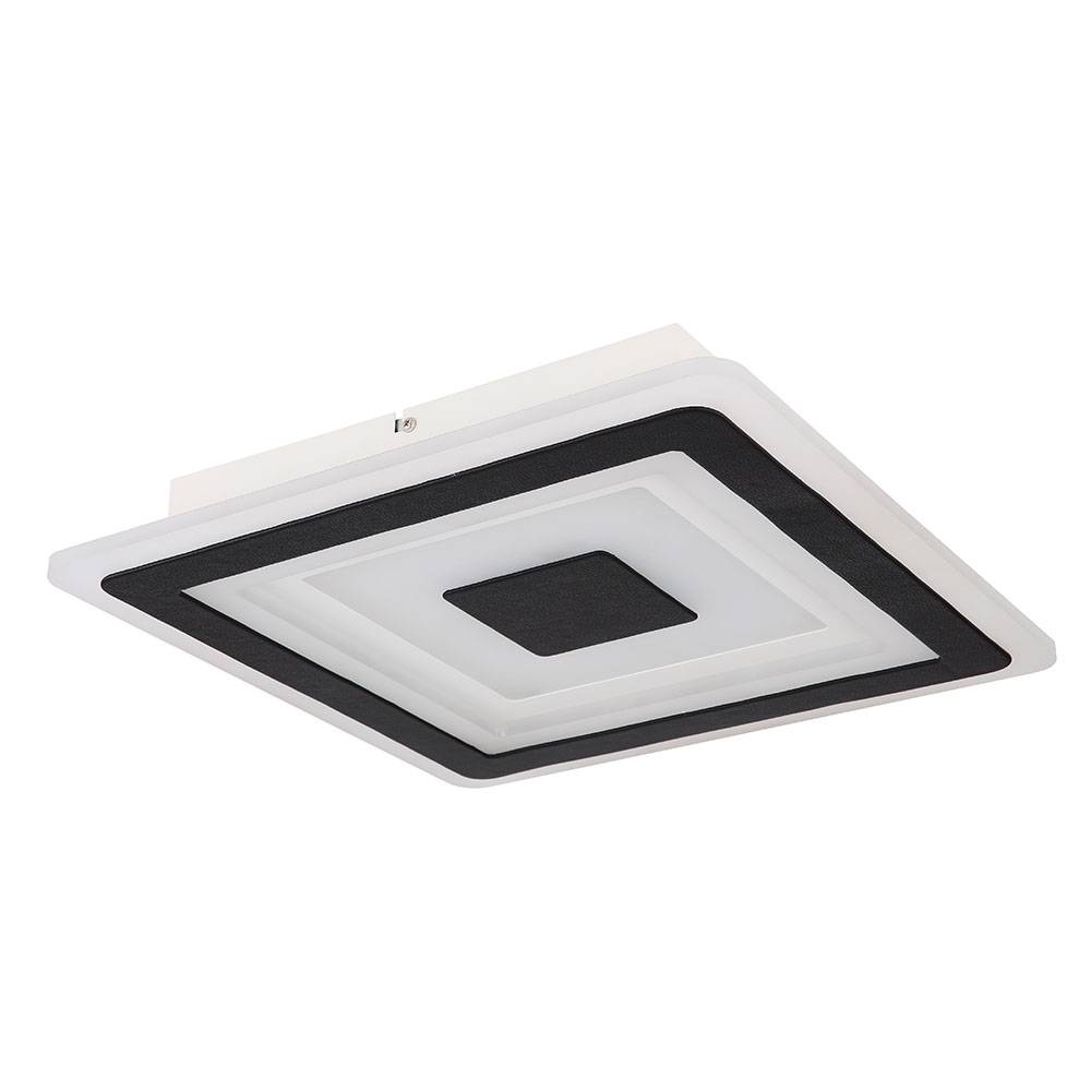 LED Deckenlampe Wohnzimmerleuchte Esszimmerleuchte, Metall Acryl weiß, dimmbar Fernbedienung App-/Sprachsteuerung Smart RGB CCT Memory, 34W 1700Lm