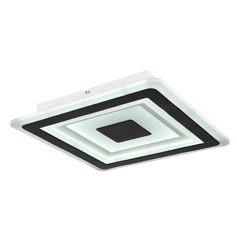 LED Deckenlampe Wohnzimmerleuchte Esszimmerleuchte, Metall Acryl weiß, dimmbar Fernbedienung App-/Sprachsteuerung Smart RGB CCT Memory, 34W 1700Lm