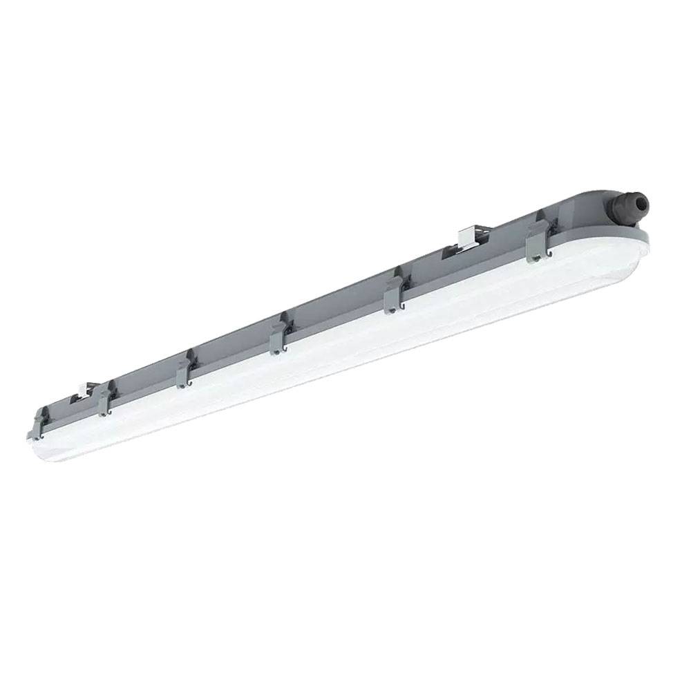 LED Feuchtraumleuchte 60cm kaltweiß LED Werkstatt Deckenleuchte, Reihenschaltung bis 20 Stück, Röhre IP65, 18W 2160 lm 6400K, LxBxH 60x7,8x7,2 cm