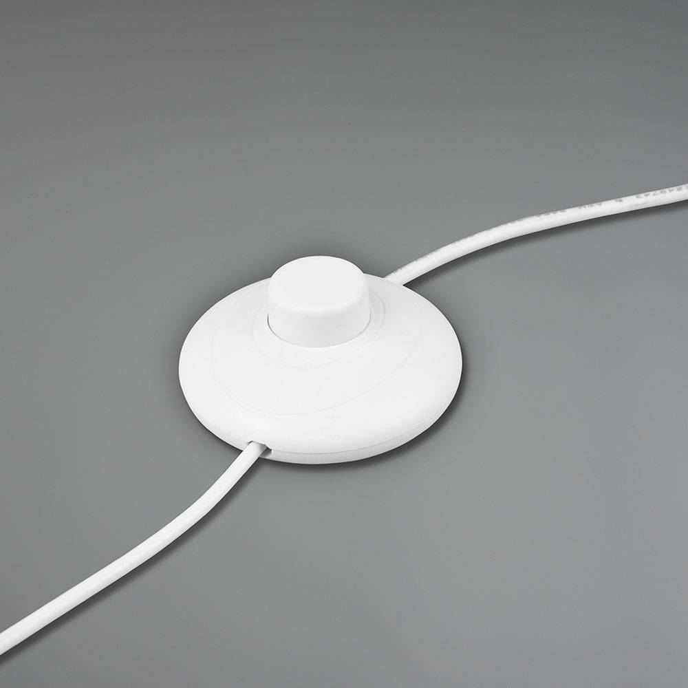 Stehlampe Beistellleuchte Stehleuchte Fußschalter dimmbar CCT Schaltung Nachtlicht, Metall weiß matt, 1x LED 23 Watt 2700 Lumen warmweiß-Tageslicht