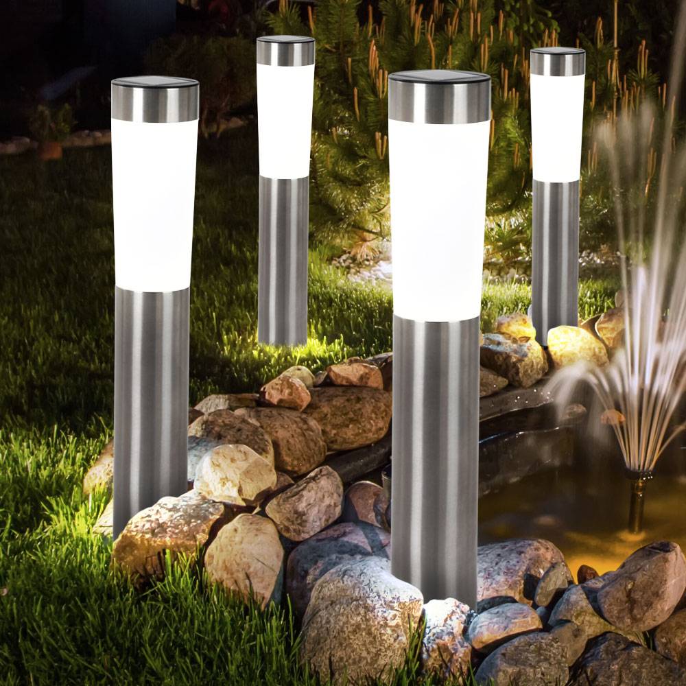 LED Solarlampe Außenbeleuchtung Gartenleuchte Erdspieß Terrasse Leuchte