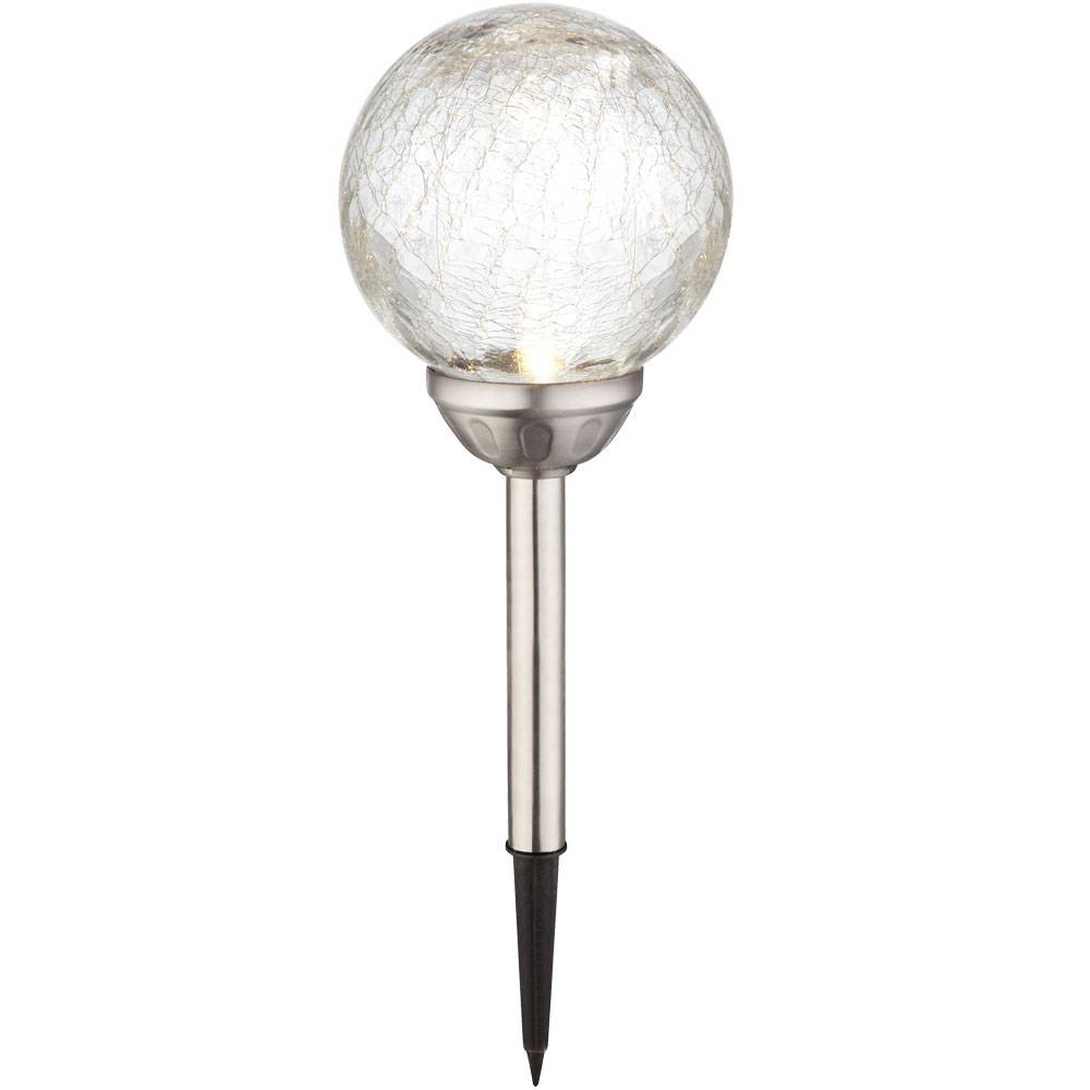 RGB LED Solar Leuchte Steck Lampe Beleuchtung Glas Kugel Außen Strahler Farbwechsel