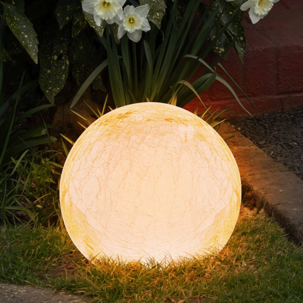 RGB LED Solar Leuchte Steck Lampe Beleuchtung Glas Kugel Außen Strahler Farbwechsel