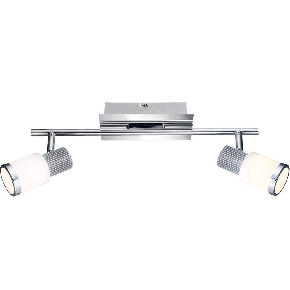 LED Decken Wand Spot Strahler Wohn Ess Schlaf Zimmer Lampe Chrom Nickel Glas Leuchte RIVIERA