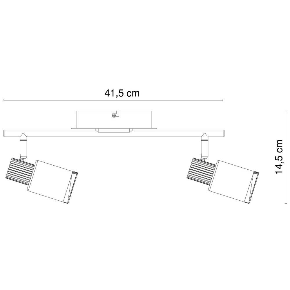 LED Decken Wand Spot Strahler Wohn Ess Schlaf Zimmer Lampe Chrom Nickel Glas Leuchte RIVIERA