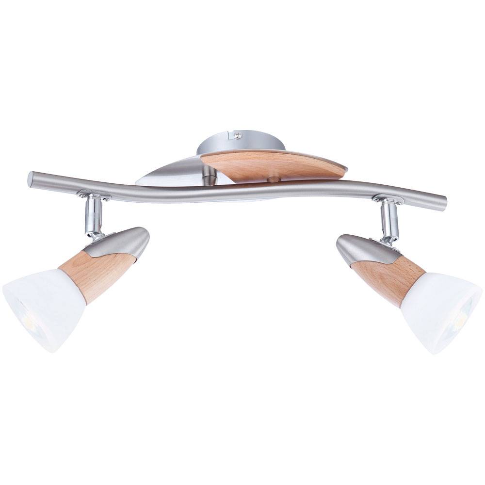 Decken Strahler Holz Leuchte Wohn Zimmer Beleuchtung Glas Spot Lampe beweglich