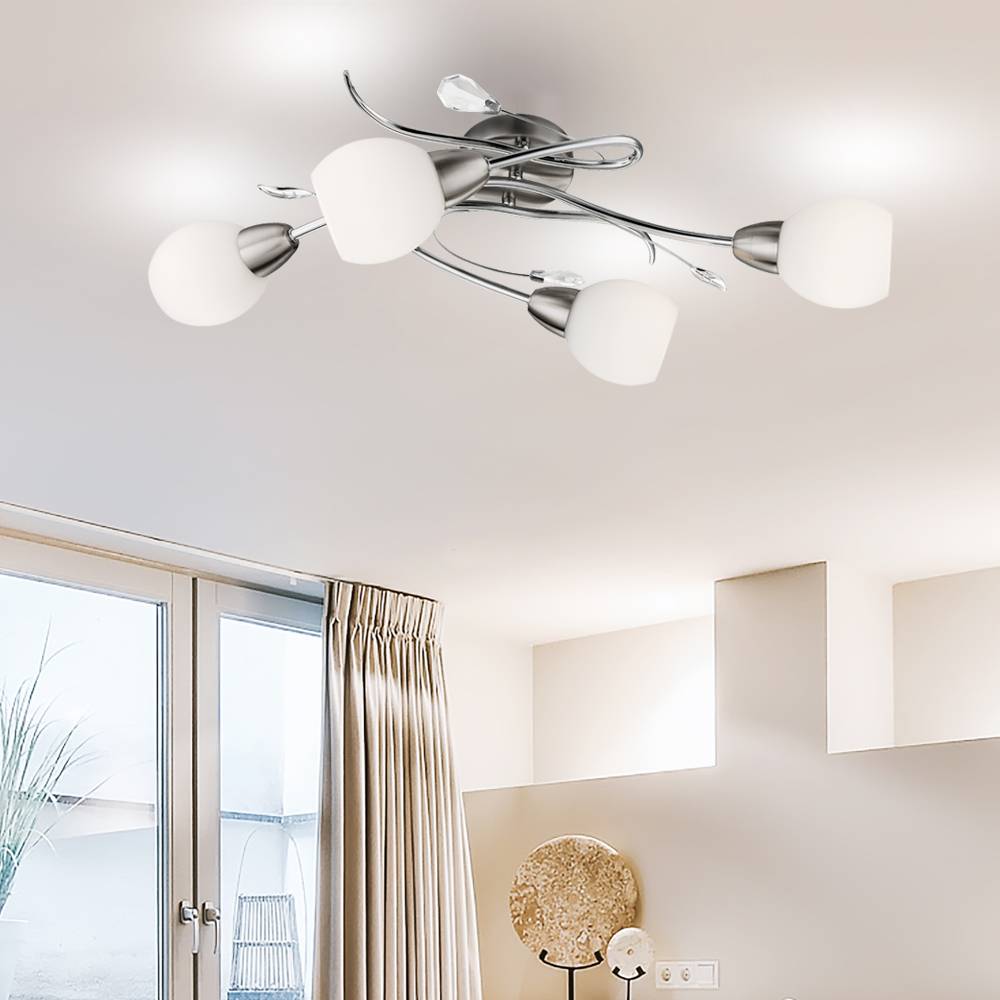 Decken Leuchte Glas Kugel Spot Lampe florale Küchen Beleuchtung