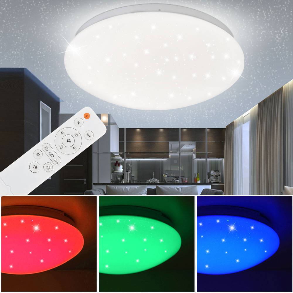 RGB LED Sternen Himmel Decken Leuchte CCT Fernbedienung Farbwechsel Lampe dimmbar