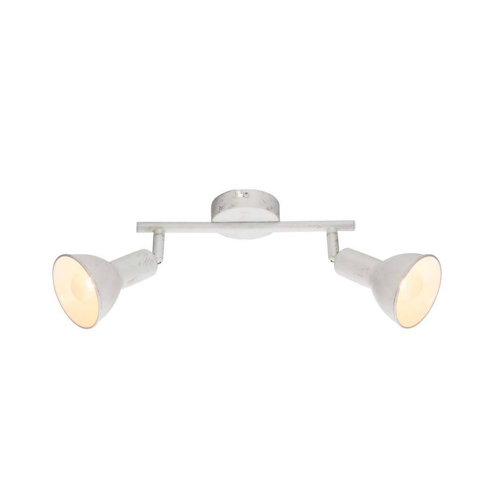 Decken Lampe Leuchte Beleuchtung Metall Weiß Gold Spot Beweglich Schlaf Zimmer