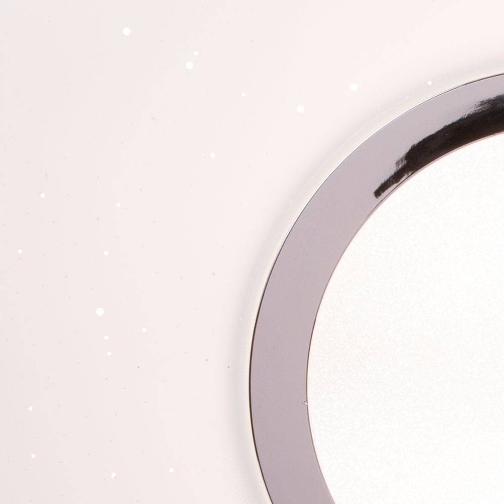 LED Decken Leuchte Sternen Effekt Ess Zimmer Lampe CCT Chrom Ring Strahler