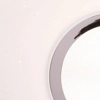 LED Decken Leuchte Sternen Effekt Ess Zimmer Lampe CCT Chrom Ring Strahler LED Decken Leuchte Sternen Effekt Ess Zimmer Lampe CCT Chrom Ring Strahler