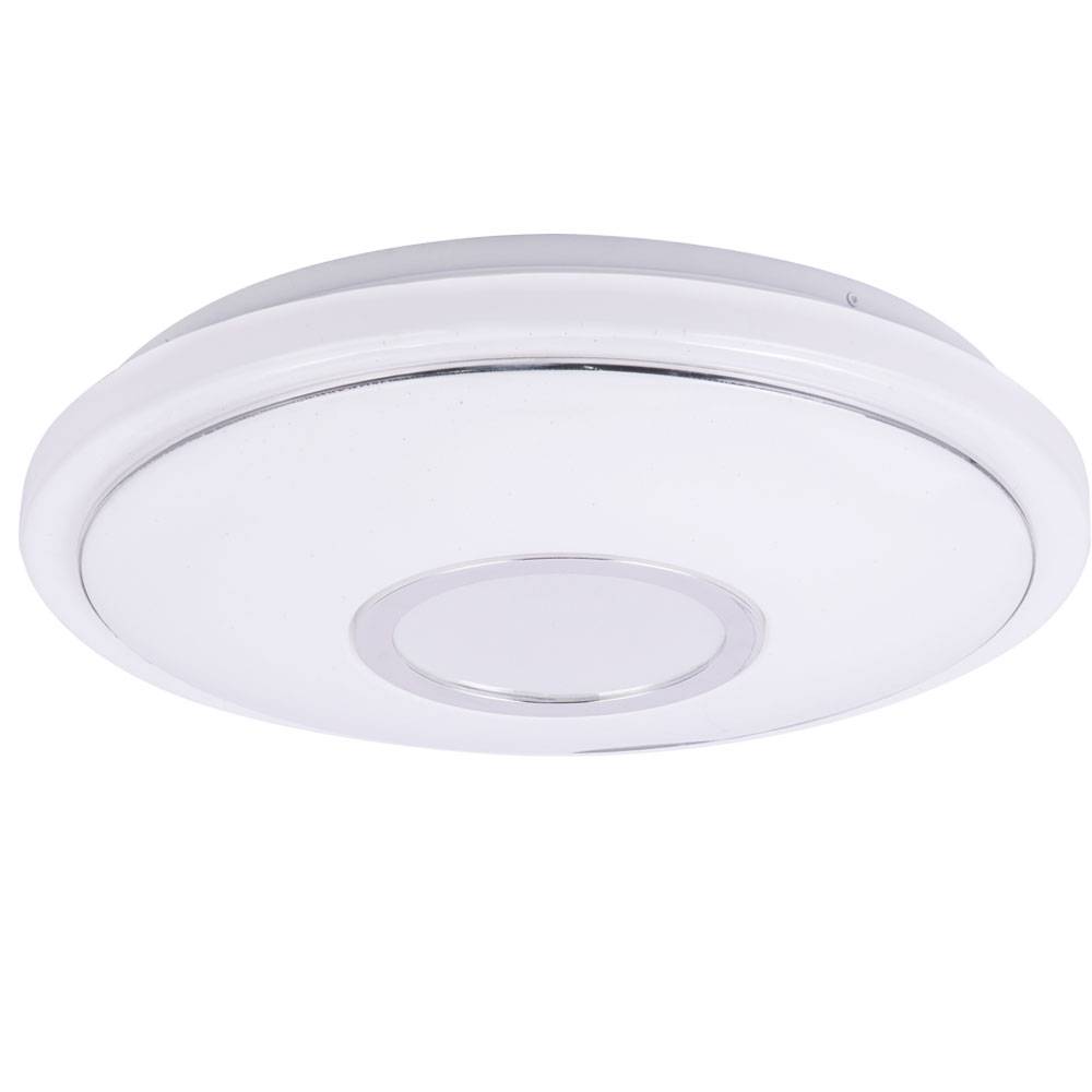 LED Decken Leuchte Sternen Effekt Ess Zimmer Lampe CCT Chrom Ring Strahler