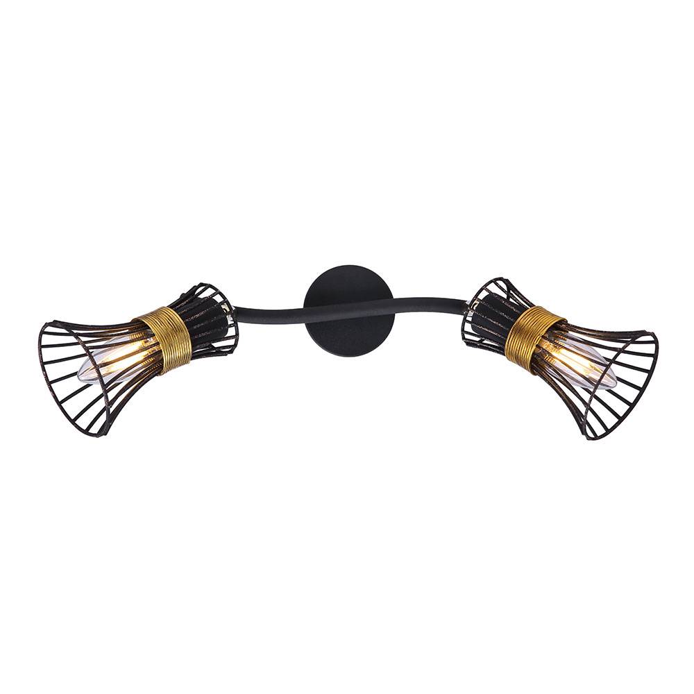 Decken Lampe Leuchte Spot beweglich Metall Gold Schwarz Schlaf Zimmer Büro Küche