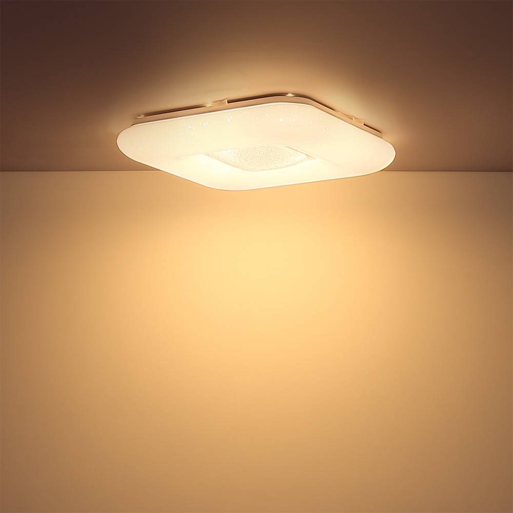 RGB LED Decken Leuchte Sternen Effekt FERNBEDIENUNG Kristall Lampe dimmbar