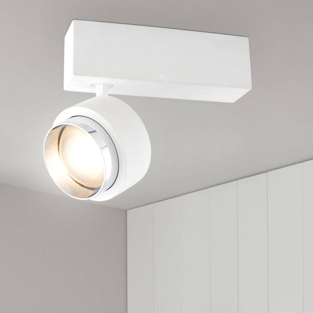 LED Design Decken Leuchte Spot verstellbar Wohn Ess Zimmer Gips Strahler Lampe weiß