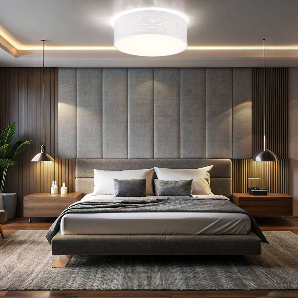 LED Deckenlampe Wohnzimmerlampe Deckenleuchte Küchenleuchte, Metall Kunststoff weiß, 3-Stufen-Schalter CCT, 20W 1180lm 3000K 4000K 6000K, D 38 cm