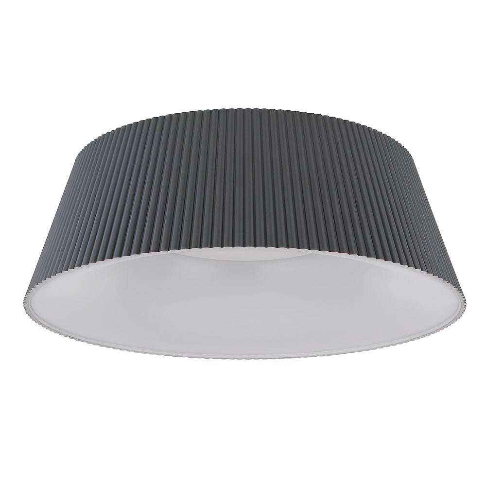 Wohnzimmerlampe Deckenleuchte modern Deckenlampe mit Fernbedienung LED Schlafzimmerlampe dimmbar, Memoryfunktion CCT Nachtlicht, Metall anthrazit