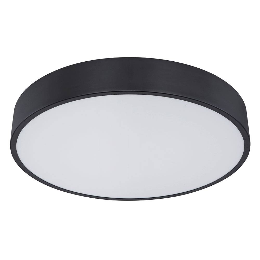 LED Deckenleuchte mit Fernbedienung Deckenlampe Dimmer Tageslicht Lampe schwarz, CCT Farbwechsel Memoryfunktion Backlight, 1x LED 24W 1000lm 1x RGB