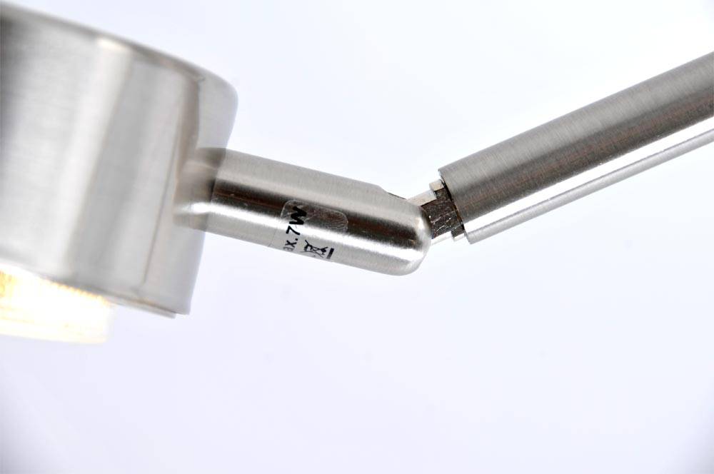 Deckenleuchte 3 Flammig Deckenlampe Strahler schwenkbar Spotleuchte beweglich, silber, 3x GX53, DxH 18,2x58 cm