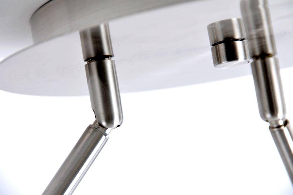 Deckenleuchte 3 Flammig Deckenlampe Strahler schwenkbar Spotleuchte beweglich, silber, 3x GX53, DxH 18,2x58 cm