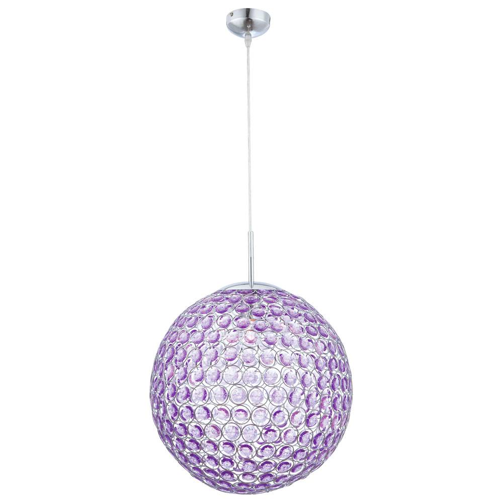Decken Pendel Lampe Kristall Kugel Strahler Wohn Zimmer Beleuchtung Leuchte purple
