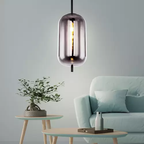 RETRO Hänge Leuchte Schlaf Gäste Zimmer Strahler Glas rauch Decken Pendel Lampe RETRO Hänge Leuchte Schlaf Gäste Zimmer Strahler Glas rauch Decken Pendel Lampe