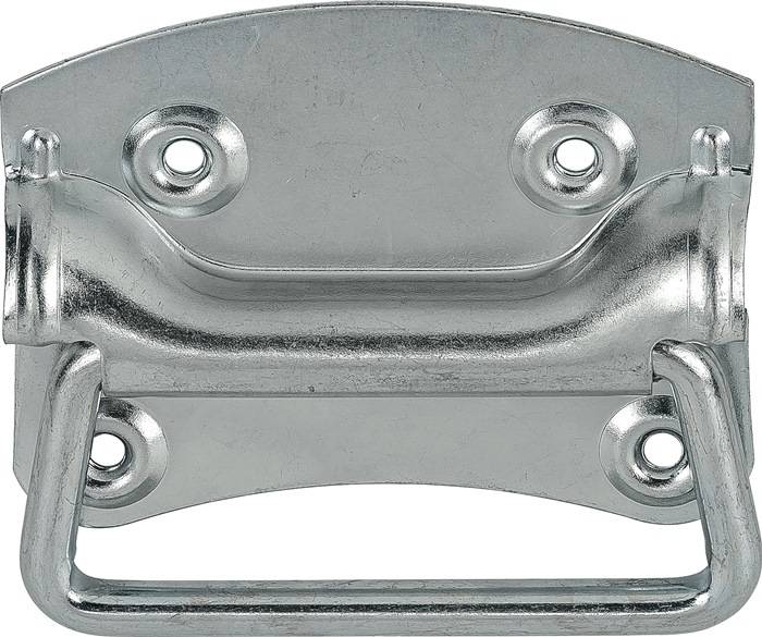 Kistengriff Höhe80mm Breite100mm STA blau verz.Löcher 4 VORMANN