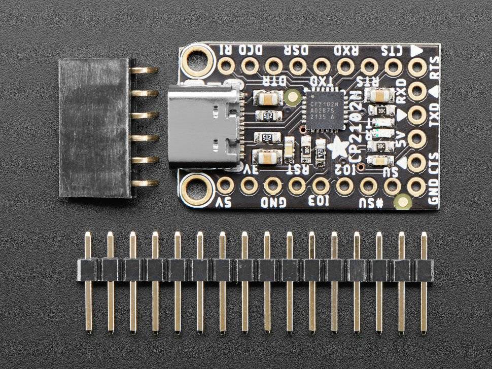 Adafruit CP2102N Friend USB-C to Serial Converter Datarate 3Mbps USB-C