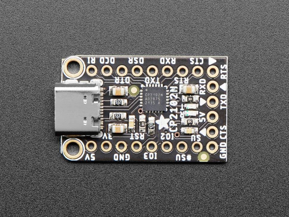 Adafruit CP2102N Friend USB-C to Serial Converter Datarate 3Mbps USB-C